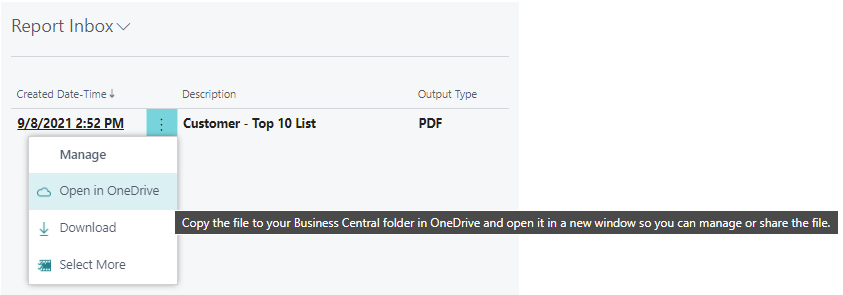 OneDrive Integration in Business Central