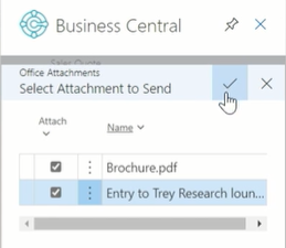 Business Central Outlook add-in